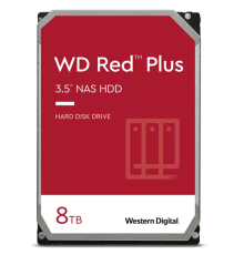 Жесткий диск Western Digital Red Plus NAS HDD 3.5" SATA 8Tb, 5640RPM, 256MB buffer, CMR, WD80EFPX, 1 year (WD80EFPX)