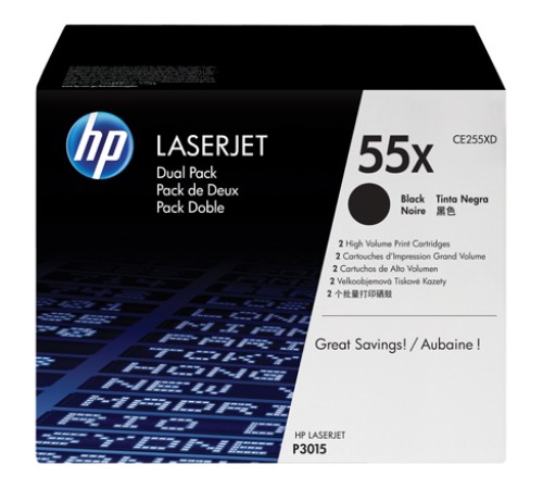 Тонер-картридж набор из 2 шт HP CE255XD