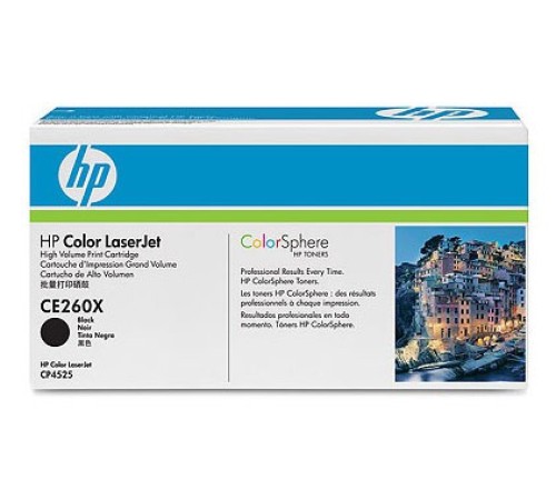 Картридж лазерный HP 649X CE260X черный (17000стр.) для HP CLJ CP4525