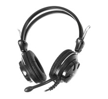 Наушники с микрофоном A4Tech HS-28 черный 2.2м накладные оголовье (HS-28 (BLACK))