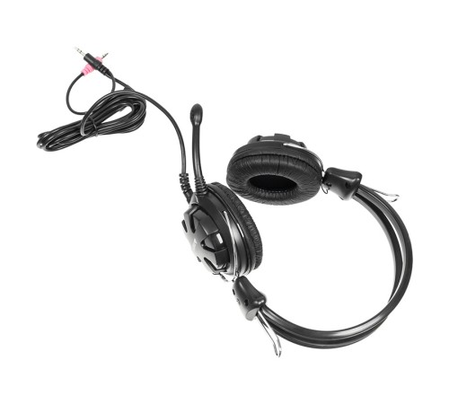 Наушники с микрофоном A4Tech HS-28 черный 2.2м накладные оголовье (HS-28 (BLACK))