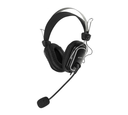 Наушники с микрофоном A4Tech HS-50 черный 2.4м мониторные оголовье Наушники с микрофоном A4Tech HS-50 черный 2.4м мониторные оголовье