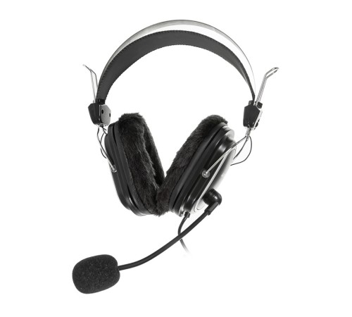 Наушники с микрофоном A4Tech HS-60 черный 2.4м мониторные оголовье Наушники с микрофоном A4Tech HS-60 черный 2.4м мониторные оголовье