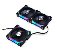 Lian Li G99.12SLV23B.R0 Комплект вентиляторов (3шт.) UNI FAN SL120 V2 Black /UF-SL120V2-3B/ 120х120х28мм (PWM, ARGB, 250-2000 об/мин, 29.2dBa)