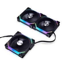Lian Li G99.12SLV23B.R0 Комплект вентиляторов (3шт.) UNI FAN SL120 V2 Black /UF-SL120V2-3B/ 120х120х28мм (PWM, ARGB, 250-2000 об/мин, 29.2dBa)