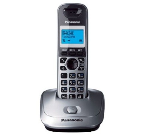 Р/Телефон Dect Panasonic KX-TG2511RUM серый металлик/черный АОН