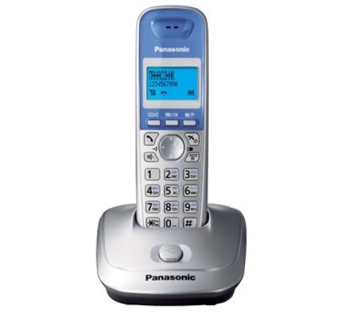 Р/Телефон Dect Panasonic KX-TG2511RUS серебристый/голубой АОН