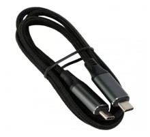 Cablexpert Кабель USB4.0  Type-C/Type-C, 5А, 240Вт, PD3.1/QC4.0, 40Gbps, медь, Pro, 1м, черный, пакет (CC-USB4-CMCM-BR-1M)