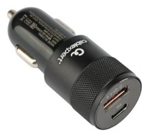 Автомобильное зарядное устройство Cablexpert 38Вт, 3А, QC3.0/PD, 1xUSB, 1xType-C, черный, пакет (MP3A-UC-CAR24)