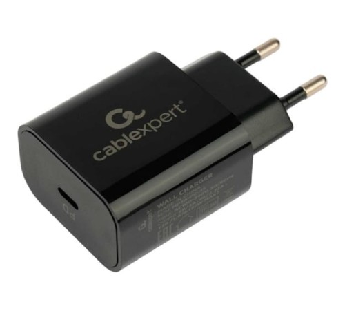 Cablexpert Зарядное устройство 20Вт, 3А, QC3.0/PD, 1xType-C, черный, пакет (MP3A-PC-45) Cablexpert Зарядное устройство 20Вт, 3А, QC3.0/PD, 1xType-C, черный, пакет (MP3A-PC-45)