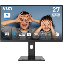 Монитор MSI PRO MP273QP E2 27" 16:9 WQHD(2560x1440) IPS Flat,1ms(MPRT),1000:1,100M:1,400nit,178/178,2xHDMI 2.0,DP 1.2,Speaker,Tilt,Swivel,Height,Pivot,VESA,100Hz,Black,1y war-ty (9S6-3PB69H-043)
