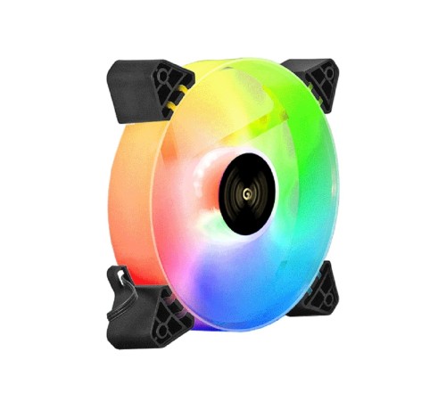 Exegate EX295972RUS Вентилятор 12В DC с подсветкой ExeGate EX12025H6PYH-PWM.ARGB (120x120x25 мм, Hydraulic bearing (гидродинамический), 6pin, 1200RPM, ARGB подсветка, 33dBA)