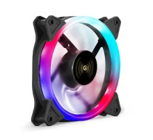 Exegate EX295964RUS Вентилятор 12В DC с подсветкой ExeGate EX12025HM3PM.FRGB.5CRU (120x120x25 мм, Hydraulic bearing (гидродинамический), 3pin+Molex, FRGB подсветка, 24dBA)