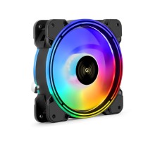 Exegate EX295963RUS Вентилятор 12В DC с подсветкой ExeGate EX12025HM3PM.FRGB.7O5CSU (120x120x25 мм, Hydraulic bearing (гидродинамический), 3pin+Molex, FRGB подсветка, 24dBA)