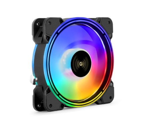 Exegate EX295963RUS Вентилятор 12В DC с подсветкой ExeGate EX12025HM3PM.FRGB.7O5CSU (120x120x25 мм, Hydraulic bearing (гидродинамический), 3pin+Molex, FRGB подсветка, 24dBA)