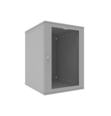 Шкаф телекоммуникационный настенный 15U, 523х600х732мм серия LITE (стеклянная дверь)