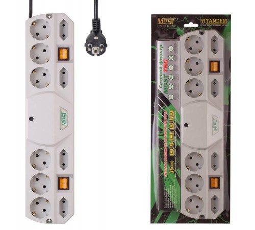 Сетевой фильтр Most TRG 2м (10 розеток) белый (коробка)