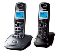 Р/Телефон Dect Panasonic KX-TG2512RU2 титан (труб. в компл.:2шт) АОН