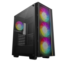 Корпус Deepcool MATREXX 55 MESH V4 без БП, боковое окно (закаленное стекло), 3xARGB LED 140мм вентилятора спереди, 1xARGB LED 120мм вентилятор сзади, черный, ATX (MATREXX 55 MESH V4)
