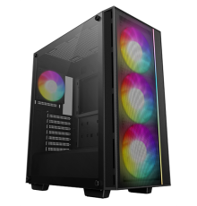 Корпус Deepcool MATREXX 55 MESH V4 без БП, боковое окно (закаленное стекло), 3xARGB LED 140мм вентилятора спереди, 1xARGB LED 120мм вентилятор сзади, черный, ATX (MATREXX 55 MESH V4)