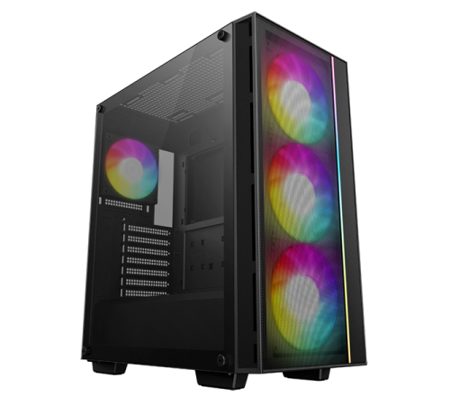 Корпус Deepcool MATREXX 55 MESH V4 без БП, боковое окно (закаленное стекло), 3xARGB LED 140мм вентилятора спереди, 1xARGB LED 120мм вентилятор сзади, черный, ATX (MATREXX 55 MESH V4)