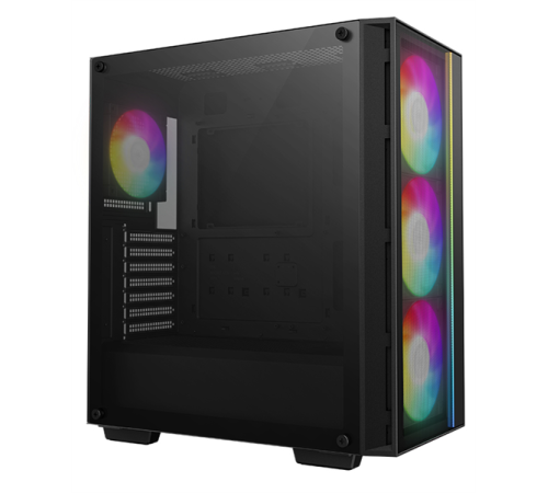 Корпус Deepcool MATREXX 55 MESH V4 без БП, боковое окно (закаленное стекло), 3xARGB LED 140мм вентилятора спереди, 1xARGB LED 120мм вентилятор сзади, черный, ATX (MATREXX 55 MESH V4)