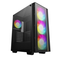 Копрус Deepcool MATREXX 55 V4 без БП, боковое окно (закаленное стекло), 3xARGB LED 140мм вентилятора спереди, 1xARGB LED 120мм вентилятор сзади, черный, ATX (MATREXX 55 V4)