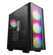 Копрус Deepcool MATREXX 55 V4 без БП, боковое окно (закаленное стекло), 3xARGB LED 140мм вентилятора спереди, 1xARGB LED 120мм вентилятор сзади, черный, ATX (MATREXX 55 V4)