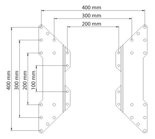 Кронштейн-адаптер для телевизора Kromax ADAPTER-400 черный 20"-45" макс.35кг настенный фиксированный Кронштейн-адаптер для телевизора Kromax ADAPTER-400 черный 20"-45" макс.35кг настенный фиксированный