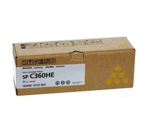 Принт-картридж тип SPC360HE желтый для Ricoh SP C360DNw/C360SNw/C360SFNw/C361SFNw (408187) (5 000 стр) Принт-картридж тип SPC360HE желтый для Ricoh SP C360DNw/C360SNw/C360SFNw/C361SFNw (408187) (5 000 стр)