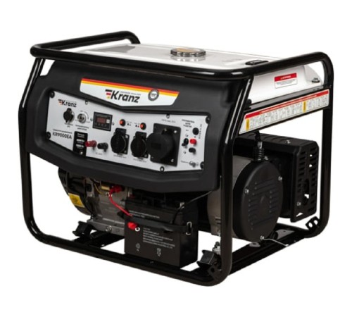 Kranz KR-16-1138 Генератор бензиновый KR9000EA, 9,0кВт, 230В, 25л, коннектор автоматики, электростартер Kranz KR-16-1138 Генератор бензиновый KR9000EA, 9,0кВт, 230В, 25л, коннектор автоматики, электростартер