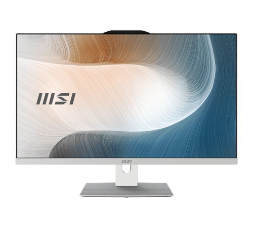 Моноблок MSI Modern AM272P 1M AiO 27" FHD(1920x1080)IPS AG Non-touch, Core i5-120U (1.4GHz), 16GB DDR5(2x8GB),512GB SSD M.2,Intel UHD,WiFi,BT,camera,WirelessKB&mouse Eng/Rus,NoOS,1y war-ty,White (9S6-AF8232-889)
