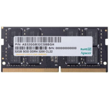 Оперативная память Apacer  DDR4  32GB  3200MHz SO-DIMM (PC4-25600) CL22 1.2V (Retail) 2048*8  3 years (AS32GGB32CSBBGH/ES.32G21.PSI) (AS32GGB32CSBBGH)