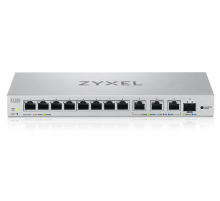 Коммутатор Мультигигабитный Smart L2 коммутатор Zyxel XGS1250-12, 8xGE, 3x1/2,5/5/10G, 1xSFP+, кнопка LED ECO Mode, настольный (XGS1250-12-ZZ0102F)