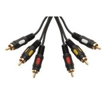 Rexant (17-0212) Шнур 3RCA Plug - 3RCA Plug  1.5М  (GOLD)