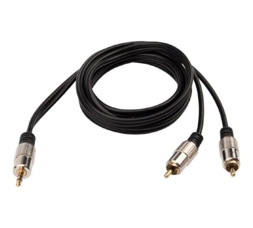 Rexant (17-4222) Шнур Стерео 3,5мм - 2 RCA, 1,5м, Gold-металл Rexant (17-4222) Шнур Стерео 3,5мм - 2 RCA, 1,5м, Gold-металл
