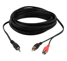 Rexant (17-4205) Шнур Стерео 3,5мм - 2 RCA, 5м (10 шт/уп)