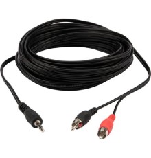 Rexant (17-4205) Шнур Стерео 3,5мм - 2 RCA, 5м (10 шт/уп)