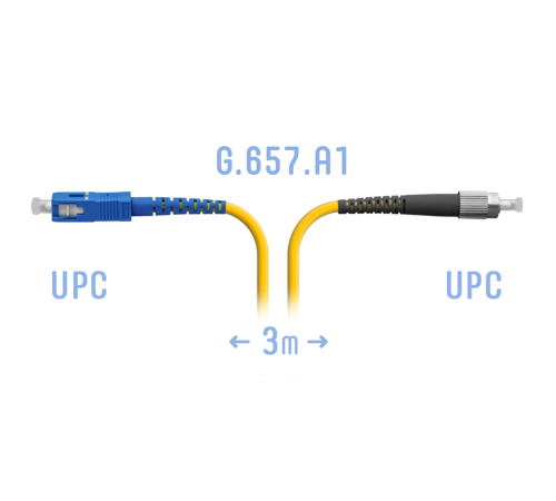 Патчкорд оптический FC/UPC-SC/UPC SM G.657.A1 3 метра