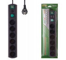 Сетевой фильтр Most RG 2м (6 розеток) черный (коробка)
