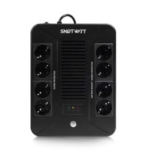 SMARTWATT UPS SAFE PRO 1000 {линейно-интерактивный,1000/600 ВА/Вт, напольный/настенный, LED индикация, Shuko CEE7/4 - 8 шт. (4 шт. с резервным питанием, 4 шт. - сетевой фильтр}