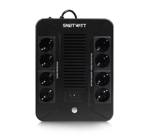 SMARTWATT UPS SAFE PRO 1000 {линейно-интерактивный,1000/600 ВА/Вт, напольный/настенный, LED индикация, Shuko CEE7/4 - 8 шт. (4 шт. с резервным питанием, 4 шт. - сетевой фильтр} SMARTWATT UPS SAFE PRO 1000 {линейно-интерактивный,1000/600 ВА/Вт, напольный/настенный, LED индикация, Shuko CEE7/4 - 8 шт. (4 шт. с резервным питанием, 4 шт. - сетевой фильтр}