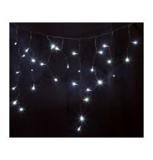NEON-NIGHT (255-275) Гирлянда Айсикл {(бахрома) светодиодный, 3,2х0,6 м., черный провод "КАУЧУК", 220В,  диоды белые }