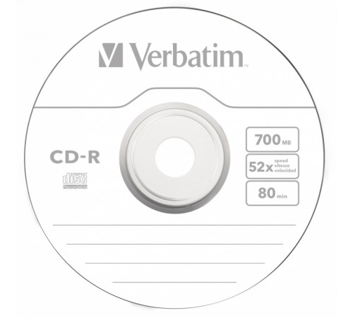 Диск CD-R Verbatim 700Mb 52x bulk (10шт) (43725)