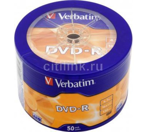 Диск DVD-R Verbatim 4.7Gb 16x wagon wheel (50шт) (43 731) Диск DVD-R Verbatim 4.7Gb 16x wagon wheel (50шт) (43 731)