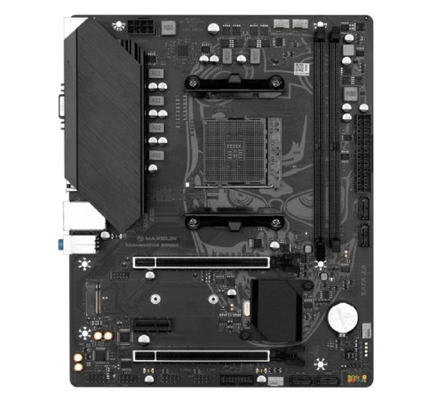 Материнская плата MAXSUN MS-Terminator B550M, AM4, B550, 2*DDR4, 4*SATA 3.0, M.2, 2*USB 3.2, 4*USB 2.0, 1*PCIE 16, 1*PCIE 4, 1*PCIE 1, HDMI+VGA, mATX (MS-Terminator B550M)