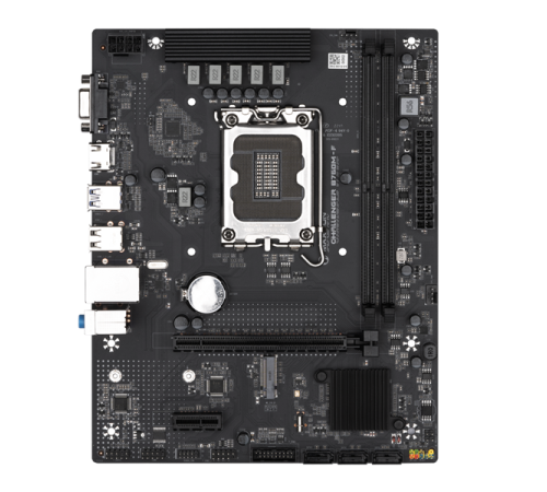 Материнская плата MAXSUN MS-Challenger B760M-F, LGA1700, B760, 2*DDR4, 3*SATA3, M.2, 2*USB 3.2, 4*USB 2.0, 1*PCIEx16, 1*PCIEx1, VGA+HDMI,  mATX (MS-Challenger B760M-F)