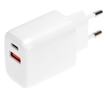 Rexant (18-2225) Сетевое зарядное устройство USB QC (20W) + Type C PD (20W), белое