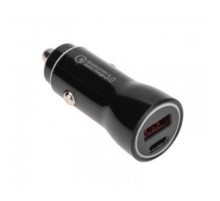 Rexant (18-1200) Автозарядка в прикуриватель АЗУ USB-A (QC 3.0)+USB-C (PD), 38Вт черная