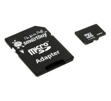 Micro SecureDigital 8Gb Smart buy SB8GBSDCL4-01 {Micro SDHC Class 4, SD adapter}